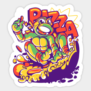 Pizza Turtle Time Sticker